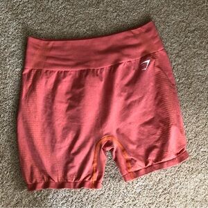 Gymshark shorts biking tight orange pink salmon xl
